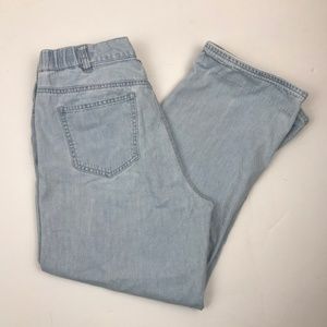 Orvis Light Wash Cotton Denim Capris Size 6
